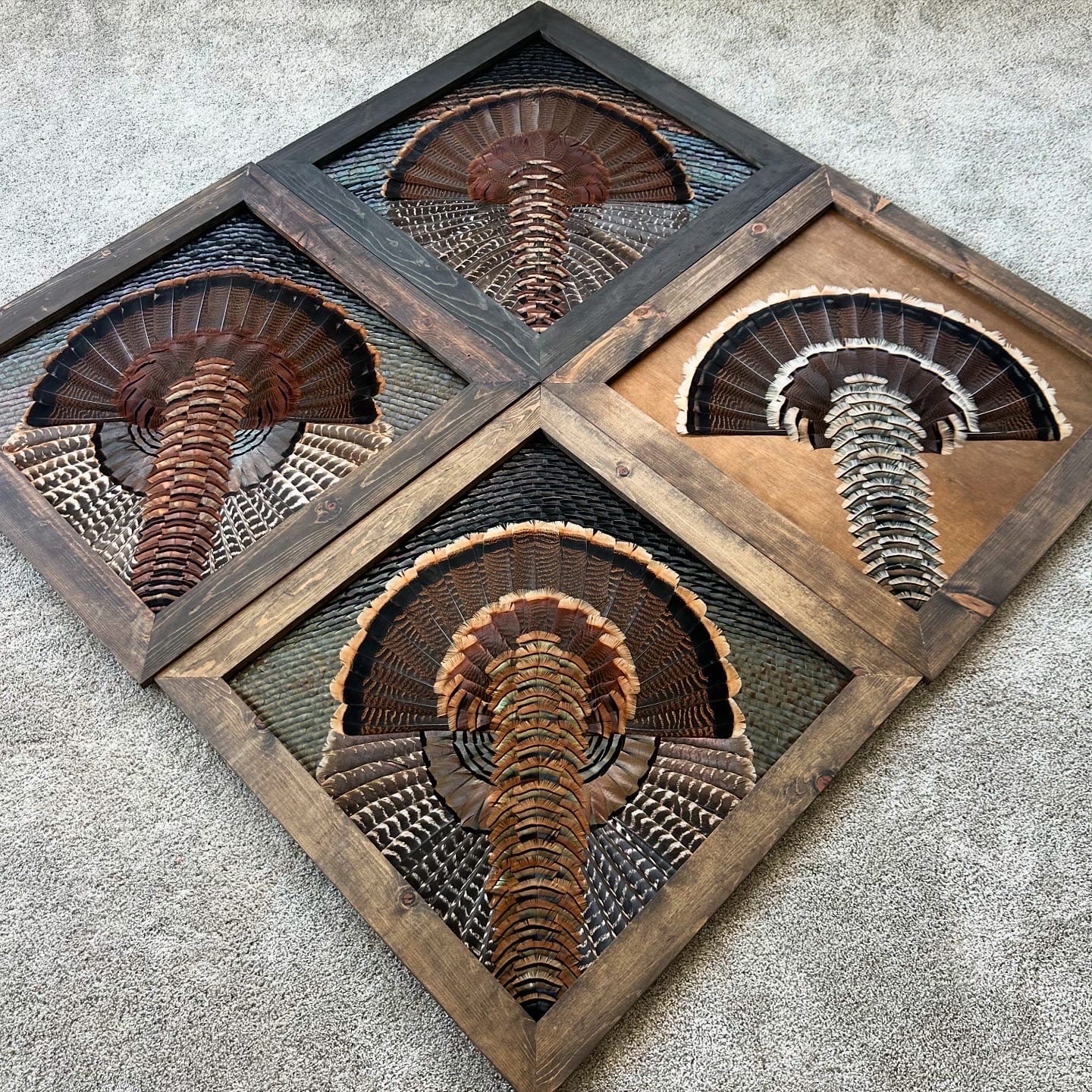 Diamond Turkey feather art piece — #3