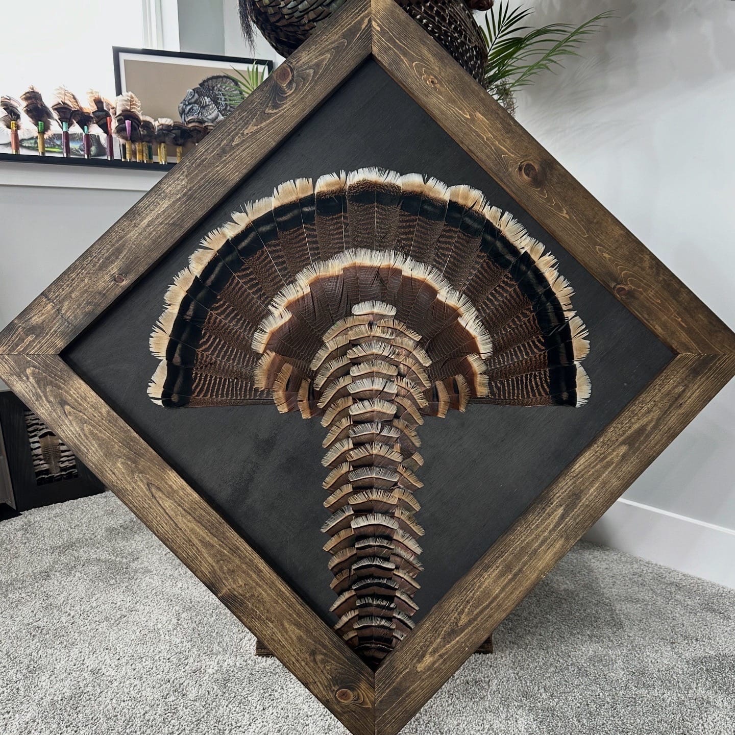 Diamond Turkey feather art piece — #40
