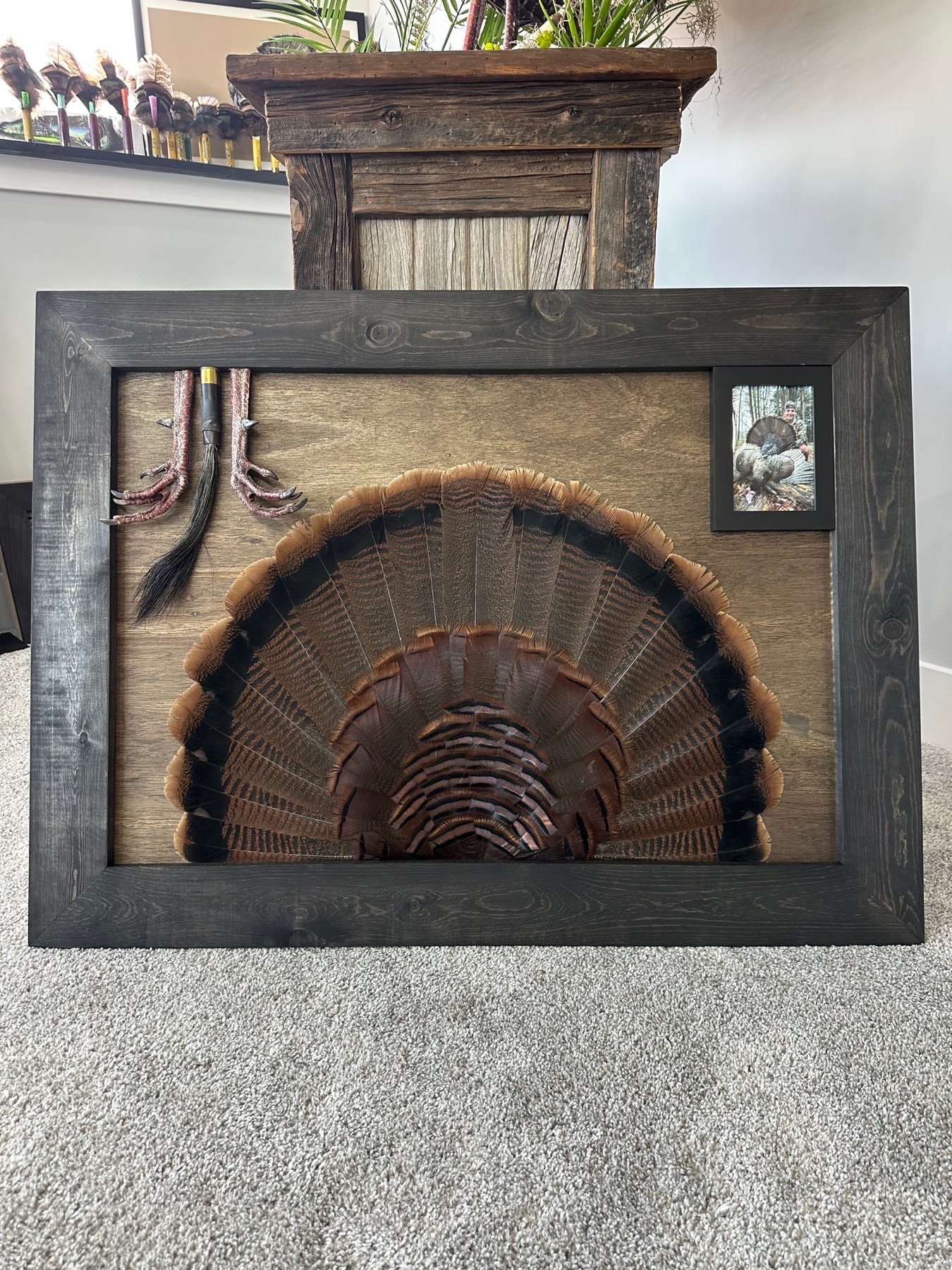 Diamond Turkey feather art piece — #41