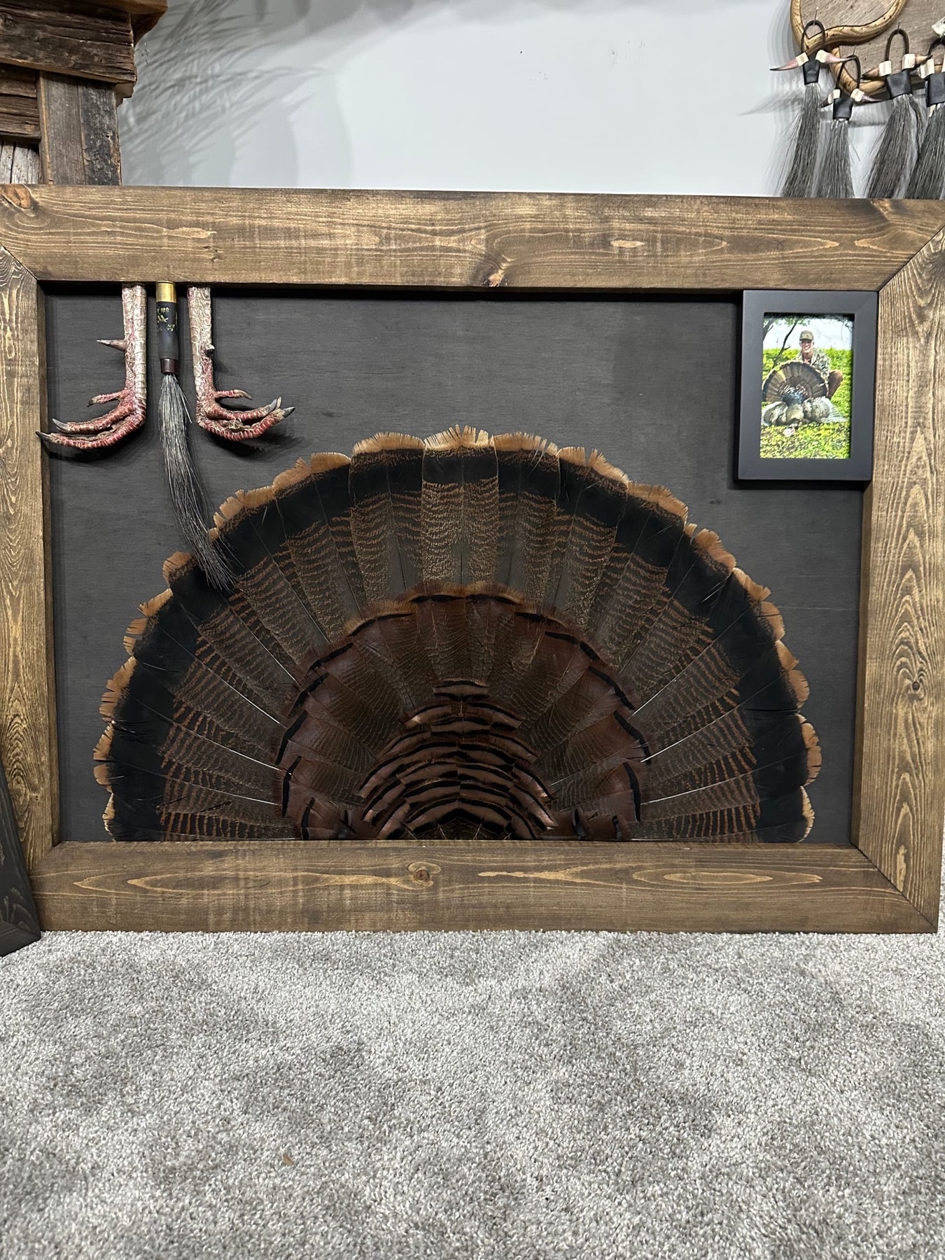 Diamond Turkey feather art piece — #42