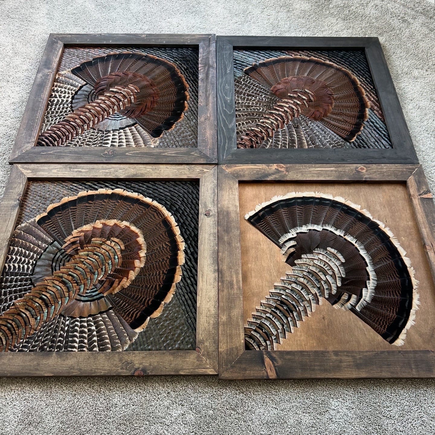 Diamond Turkey feather art piece — #5