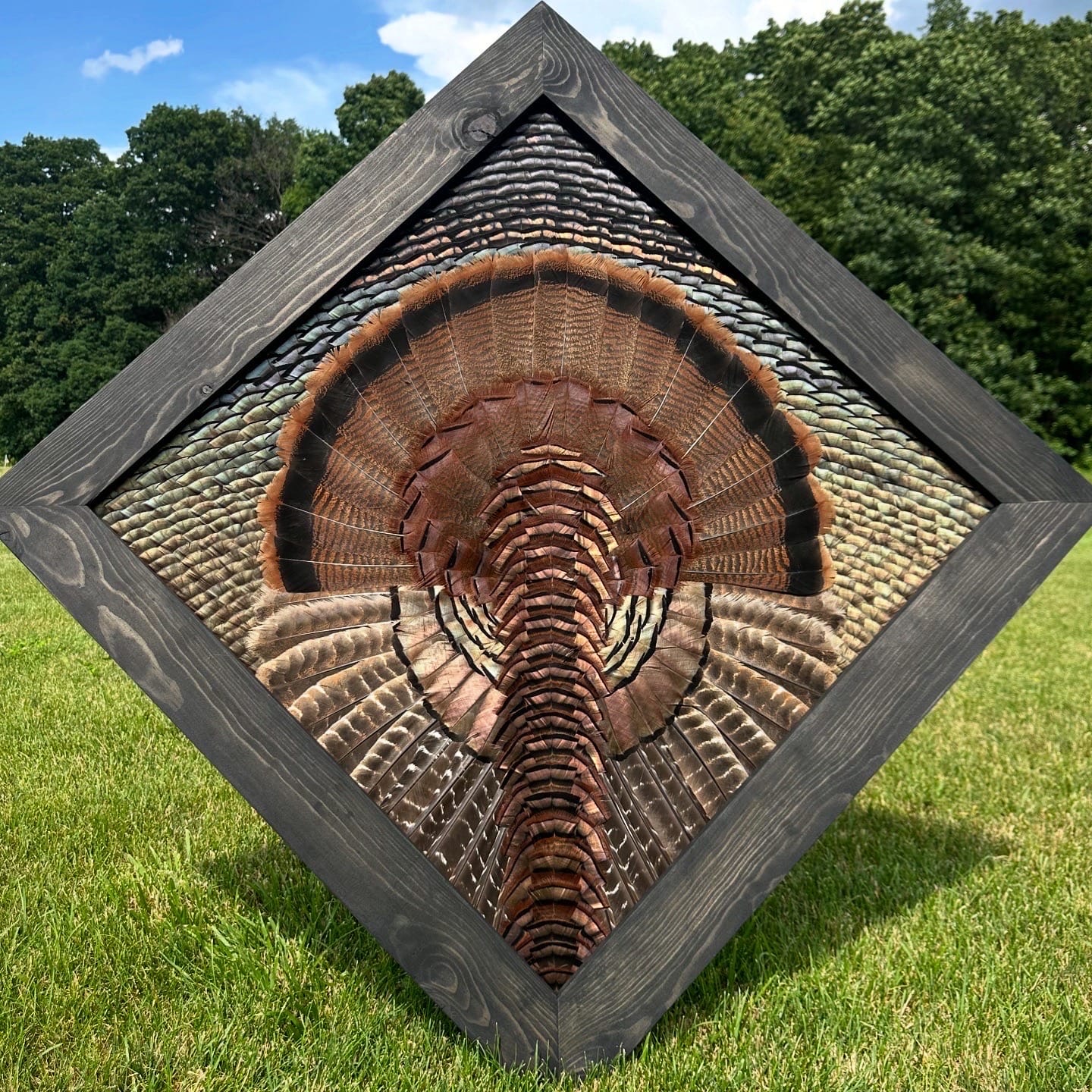 Diamond Turkey feather art piece — #7