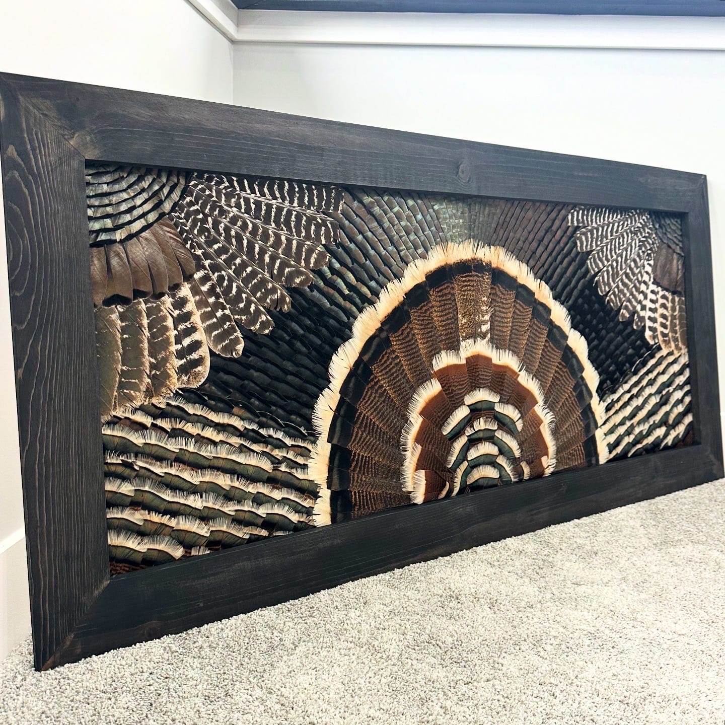 Double Wing Turkey feather art piece — #2
