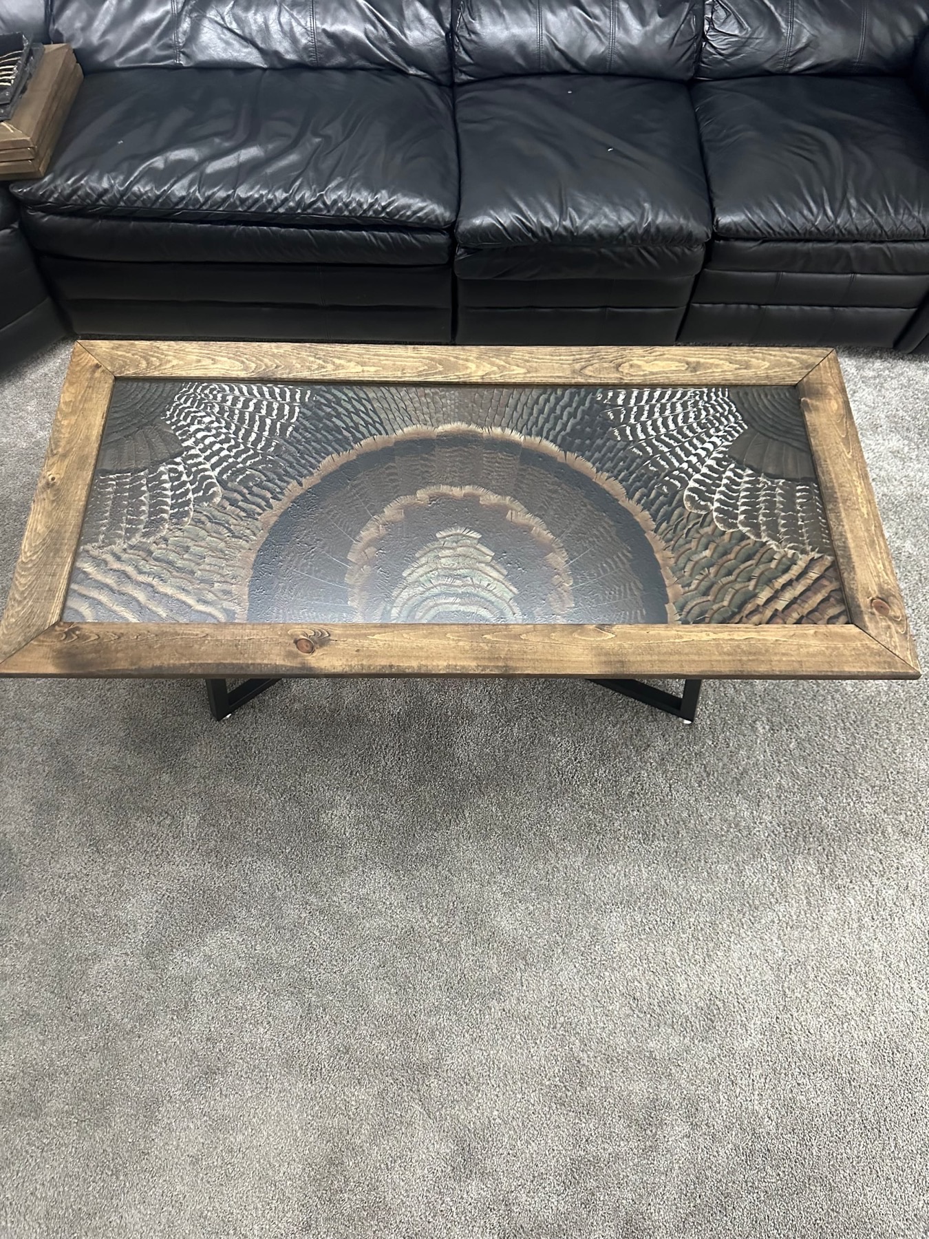 Tables feather art piece — #2