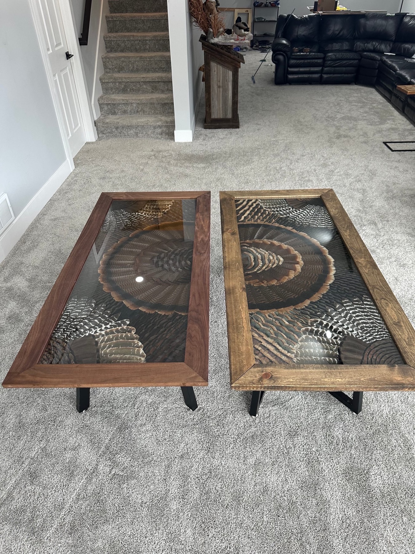 Tables feather art piece — #6