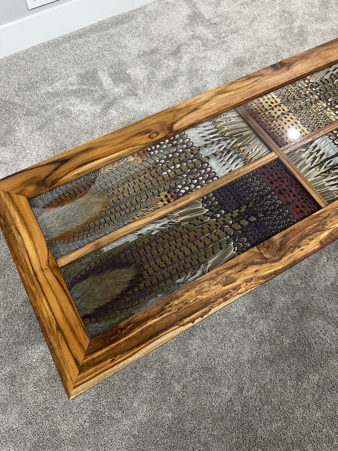 Tables feather art piece — #9